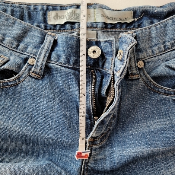 Charlotte Russe Slouchy Slim Distressed Jeans Size 0 - Picture 7 of 9